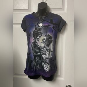Skeleton Couple Graphic Tee